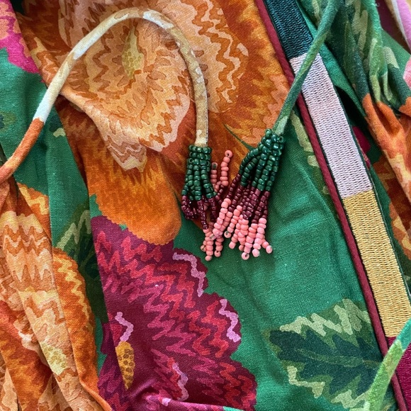 FARM Rio Puff Ruffle Sleeve Wrap Top in Floral NWT size small - Picture 10 of 16